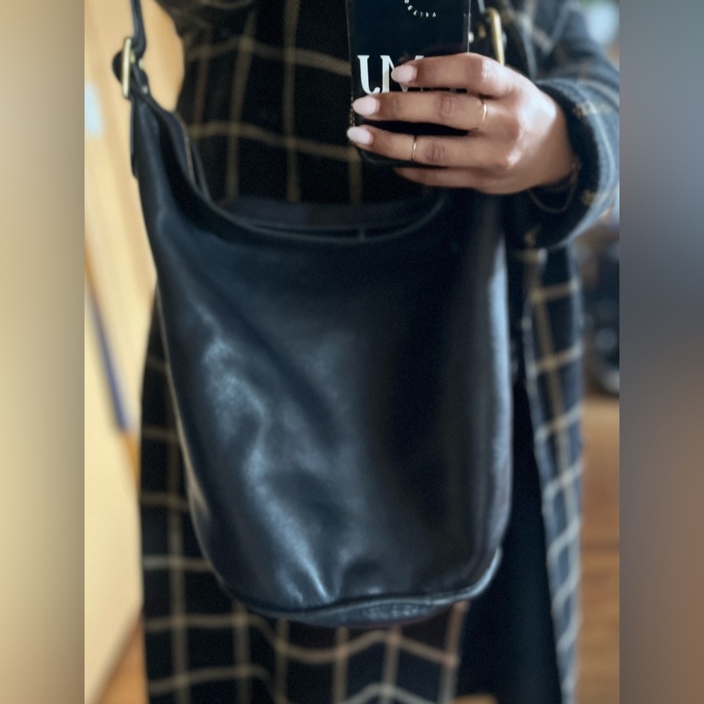 Coach Limited Edition Navy/Midnight Blue Leather Large Bucket Bag